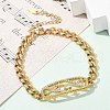 Rectangle 304 Stainless Steel Bracelets BJEW-R011-01G-01-1