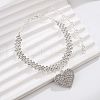 Heart Brass Full Crystal Rhinestone Charm Anklets for Women FS-WGD5A5F-01-1