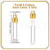 AHADERMAKER 9Sets 3 Colors Clear Glass Long Bottle Pendants FIND-GA0004-62-2