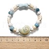 Handmade Porcelain Beads & Synthetic Howlite Beads Stretch Bracelets for Women BJEW-D307-01B-3