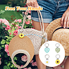 Sunflower & Leaf Silicone Hat Clip for Travel HJEW-FH00040-7