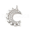 Brass Micro Pave Cubic Zirconia Pendants KK-M322-44P-1