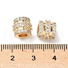 Brass Micro Pave Cubic Zirconia European Beads KK-A254-17G-2