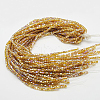 Electroplate Glass Beads Strands EGLA-D018-8x8mm-77-5