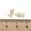 Brass Micro Pave Clear Cubic Zirconia Pendants KK-K351-43B-G-3