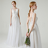 Flower Multi-Layer Polyester & Sequin Embroidery Appliques PATC-WH0010-35-7
