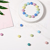 Kissitty 128Pcs 8 Colors Synthetic Luminous Stone Round Beads Strands G-KS0001-15-6