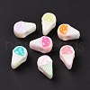 UV Plating Rainbow Iridescent Acrylic European Beads X-SACR-E009-36-2