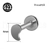G23 Titanium 17 Gauge Internally Threaded Labrets WGEEA58-20-1