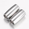 Tarnish Resistant 304 Stainless Steel Magnetic Clasps with Glue-in Ends STAS-G071-44P-1