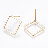 Brass Stud Earring Findings KK-T037-07KC-NF-2