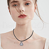 Beebeecraft 2Pcs Braided Round Leather Cord Necklace Making NJEW-BBC0001-19A-01-5