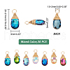AHADERMAKER 30Pcs Faceted Glass Pendants FIND-GA0002-69-2