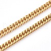 304 Stainless Steel Diamond Cut Cuban Link Chain Necklaces NJEW-JN03367-03-2