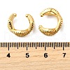 Brass Micro Pave Clear Cubic Zirconia Cuff Earrings EJEW-K309-11G-5