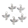 Brass Enamel  Pendants KK-C223-12P-2