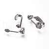 Brass Clip-on Earring Converters Findings KK-Q115-N-3
