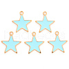 Alloy Enamel Pendants ENAM-R059-01A-RS-1
