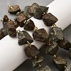 Raw Rough Natural Pyrite Beads Strands G-Z087-A06-1