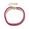 Brass Beaded Double Strand Bracelets BJEW-U040-02G-01-4