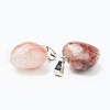 Natural Ferruginous Quartz/Hematoid Quartz Pendants G-I311-1-3