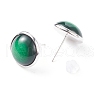 Plain Dome/Half Round Resin Stud Earrings for Women EJEW-JE04799-5