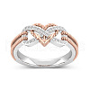 Heart & Infinity Alloy with Crystal Rhinestone Finger Rings for Women FS-WG07318-11-1