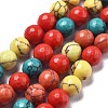 Synthetic Turquoise Beads Strands G-L620-A02-12mm-2