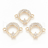Alloy Rhinestone Links connectors X-ALRI-Q235-009G-1