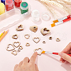 Gorgecraft 5Sets 5 Styles Wood Cabochons WOOD-GF0002-26-3