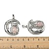Natural Rose Quartz Pendants G-M434-03P-19-3