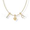 Heart Horseshoe Brass Pave Clear Cubic Zirconia Pendant Necklaces for Women FS-WG06C6B-01-2