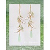 Sweet Style Alloy Resin Leaf Dangle Earrings FS-WGC6399-09-1