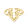 Rack Plating Brass Open Cuff Rings RJEW-M168-10G-2