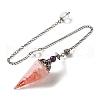 Natural Rose Quartz Dowsing Pendulum Big Pendants G-H285-02P-12-2