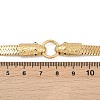 304 Stainless Steel Green Cubic Zirconia Snake Link Flat Snake Chain Necklaces for Women NJEW-Z071-02G-3