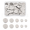 Kissitty 100Pcs 5 Style 304 Stainless Steel Charms STAS-KS0004-04-1