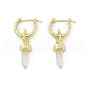 Natural Quartz Crystal Hoop Earrings EJEW-P306-01G-08-4