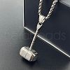 Stylish Stainless Steel Hammer Pendant Punk Necklaces for Lucky Men's Fashion Accessories QZ1821-2