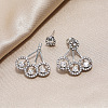 Chic and Stylish Flat Round Alloy Stud Earrings DS9375-4
