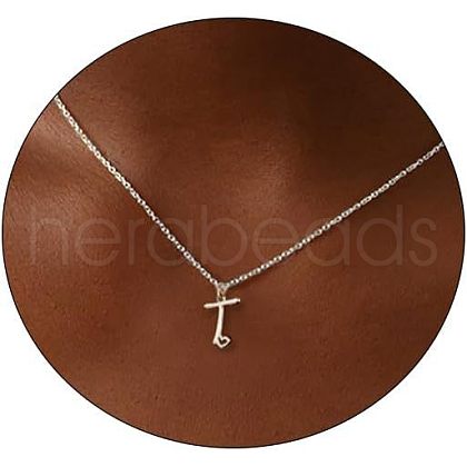 Fashionable Brass Letter Heart Pendant Necklaces for Women FS-WGD0E1D-46-1