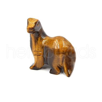 Natural Tiger Eye Carved Healing Dinosaur Figurines PW-WG86556-05-1