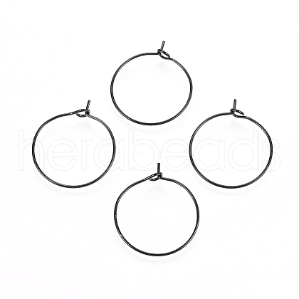 316L Surgical Stainless Steel Hoop Earring Findings X-STAS-D164-03B-1