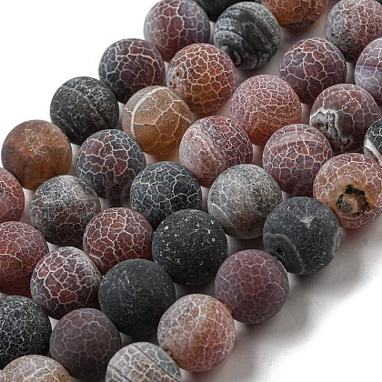 Natural Weathered Agate Beads Strands G-P538-A01-01-1