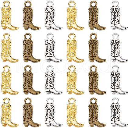 SUNNYCLUE 90Pcs 3 Styles Tibetan Style Alloy Pendants FIND-SC0011-70-1