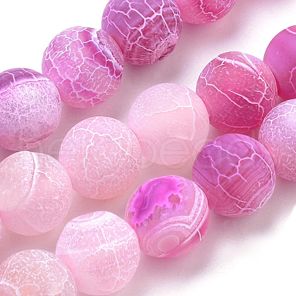 Natural Weathered Agate Beads Strands G-S259-05I-10mm-1