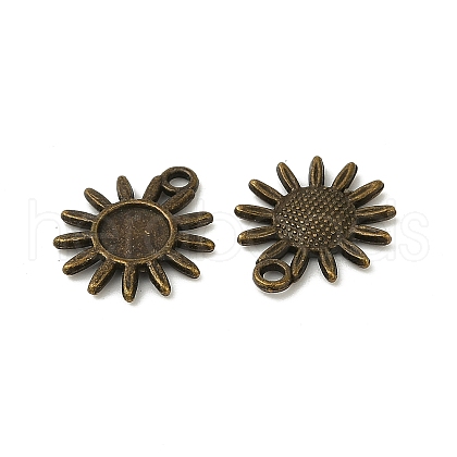 Tibetan Style Alloy Pendant Cabochon Settings MLF1377Y-NF-1