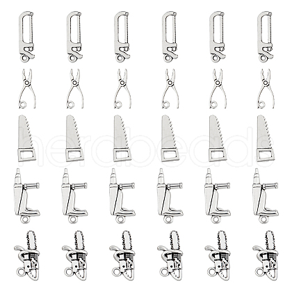 DICOSMETIC 100Pcs 5 Style Tibetan Style Alloy Pendants TIBE-DC0001-04-1