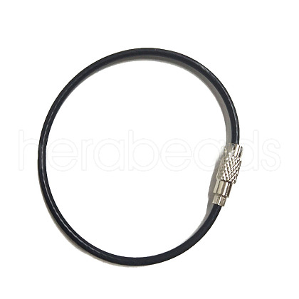 Stainless Steel Cable Wire Keychain AJEW-YWC0004-01B-1