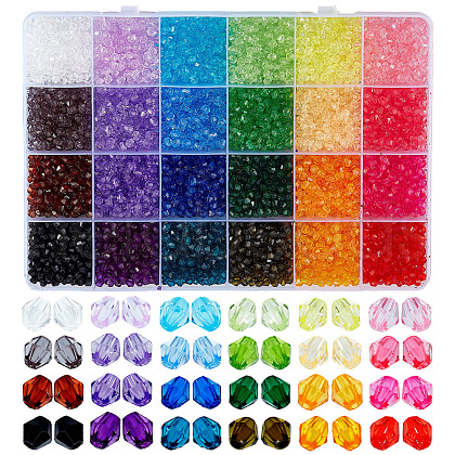   5800~6240Pcs 24 Colors Transparent Acrylic Beads TACR-PH0001-58-1